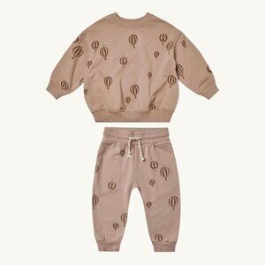 NWT - Rylee + Cru balloon print organic fleece set​​​